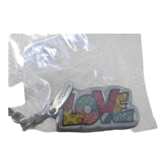 Romero Britto Jute Lips Tote Bag - Picture 5 of 5